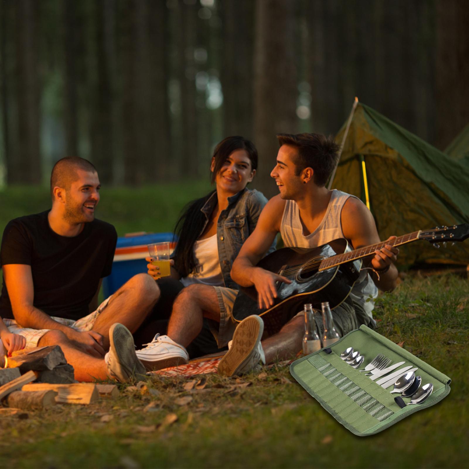 Camping Tableware Roll Bag Kit - Camping Cooking Pack incelemesi ve fiyatı