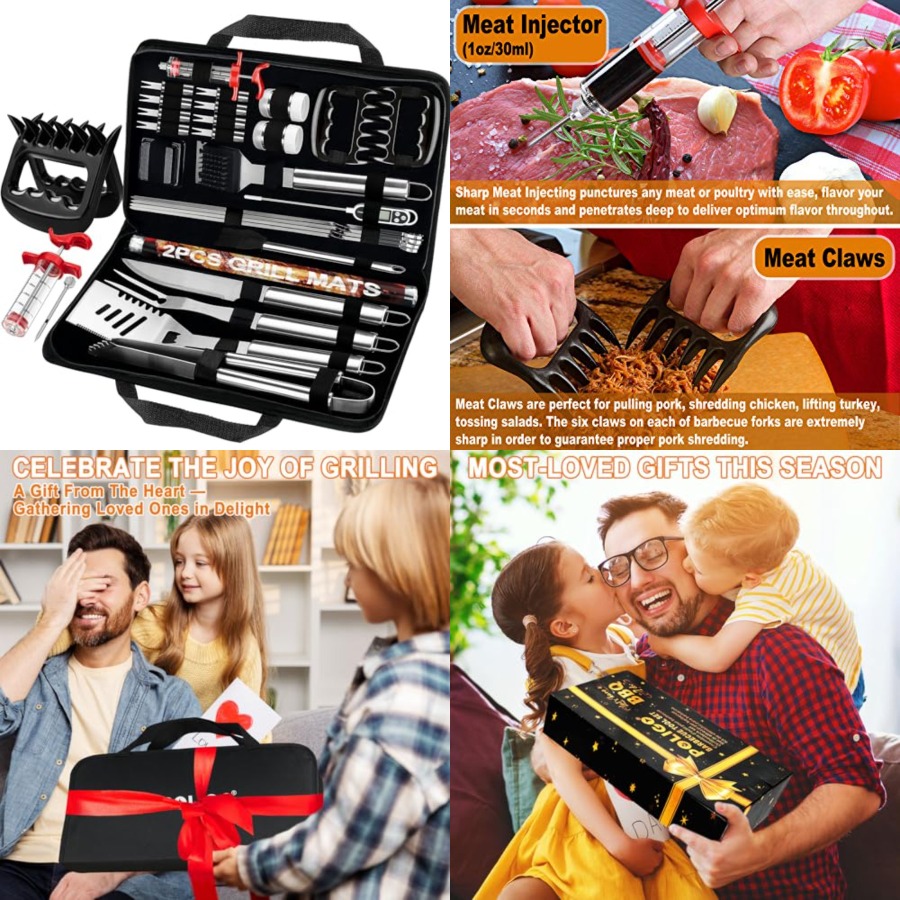 28Pcs Grilling Accessories in  - Meat Thermometer Camp incelemesi ve fiyatı