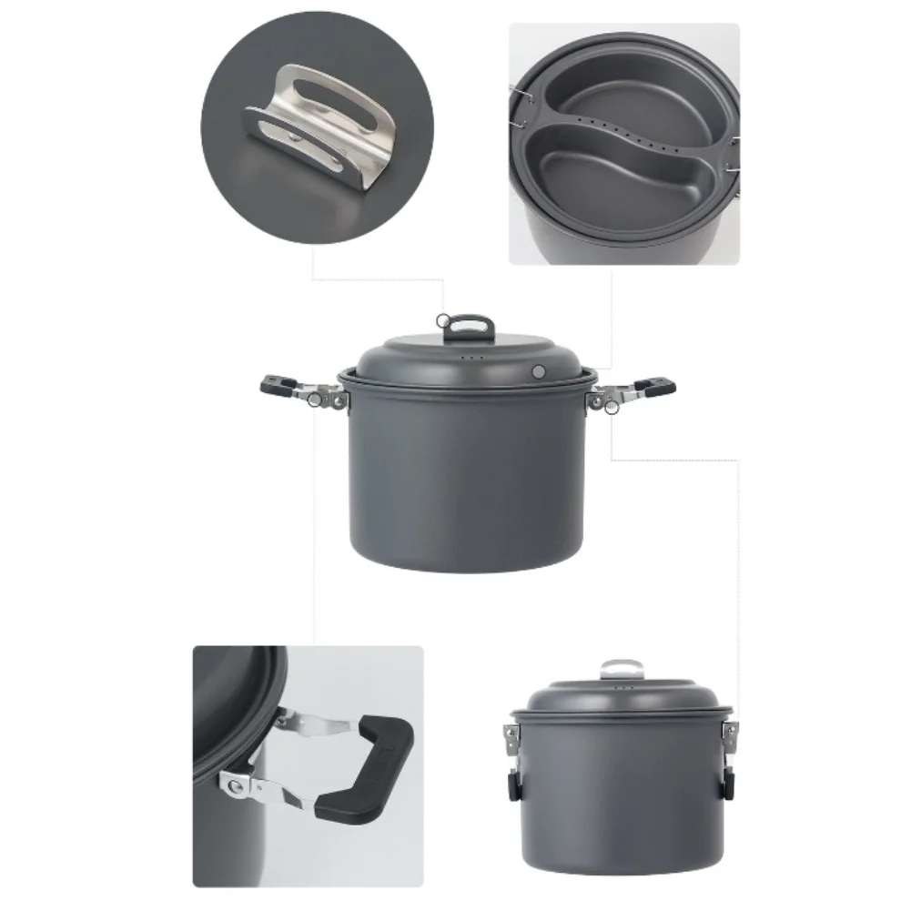 1 Set 6L Outdoor Dual-Purpose  - Camping Cooking Accessories Set incelemesi ve fiyatı