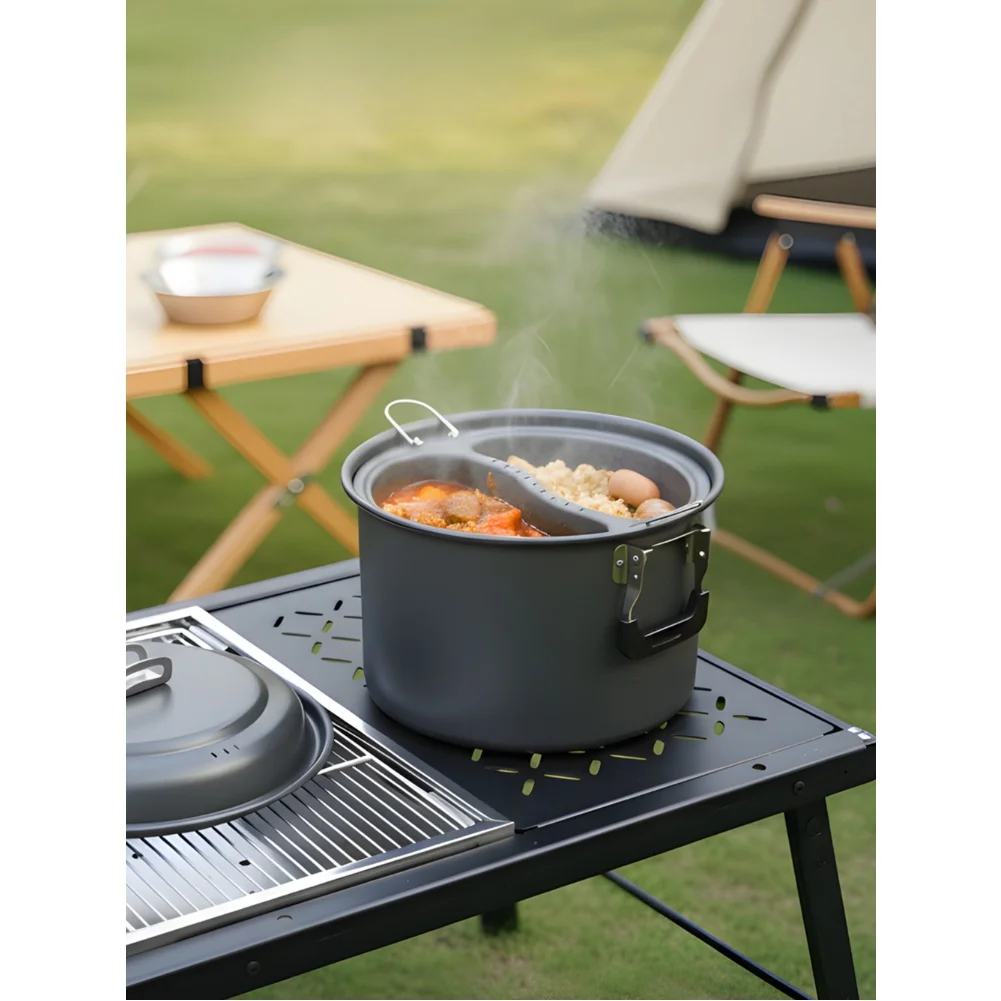 1 Set 6L Outdoor Dual-Purpose  - Camping Cooking Accessories Set incelemesi ve fiyatı