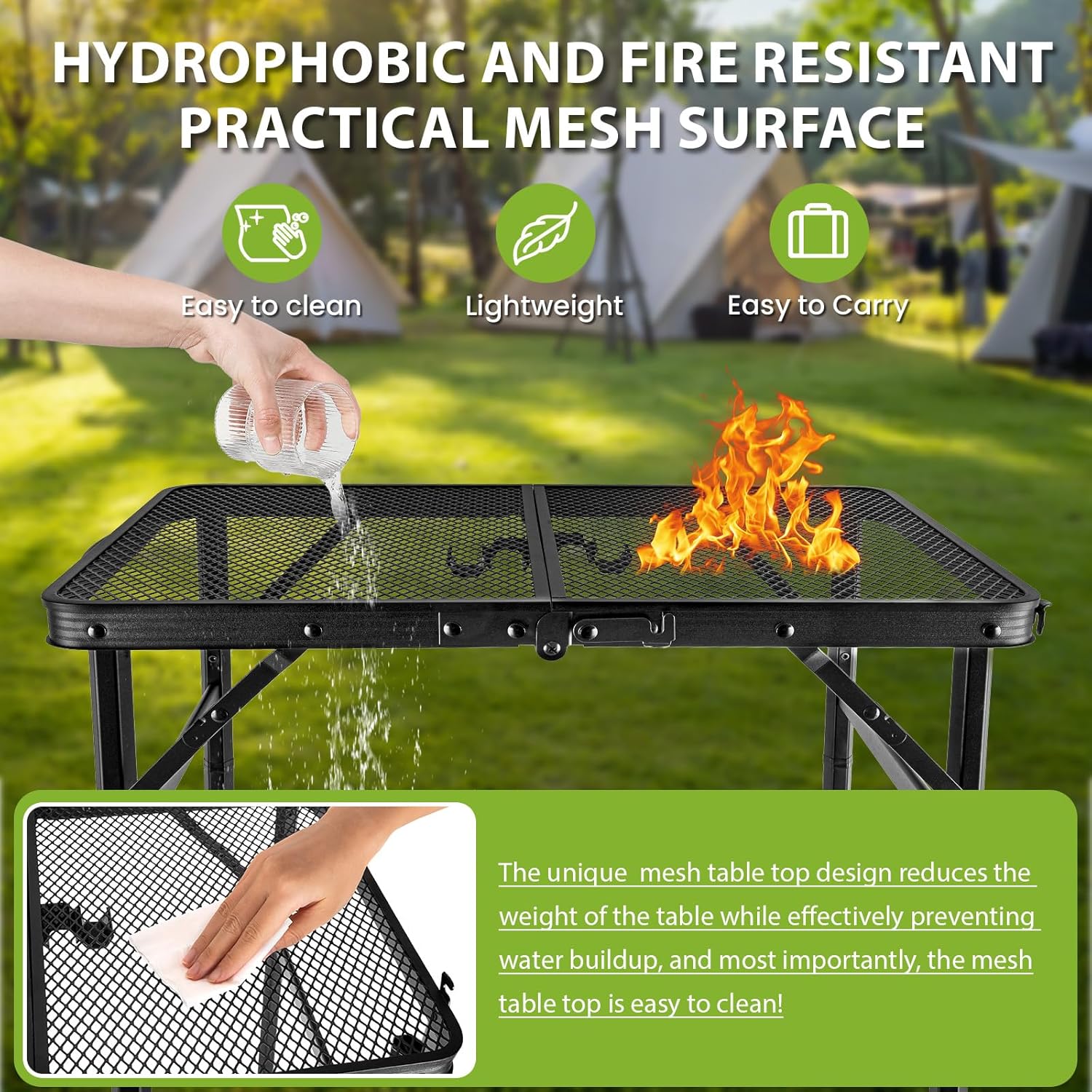 2x1.3 FT Folding Camping Table - Camping Cooking Meat incelemesi ve fiyatı