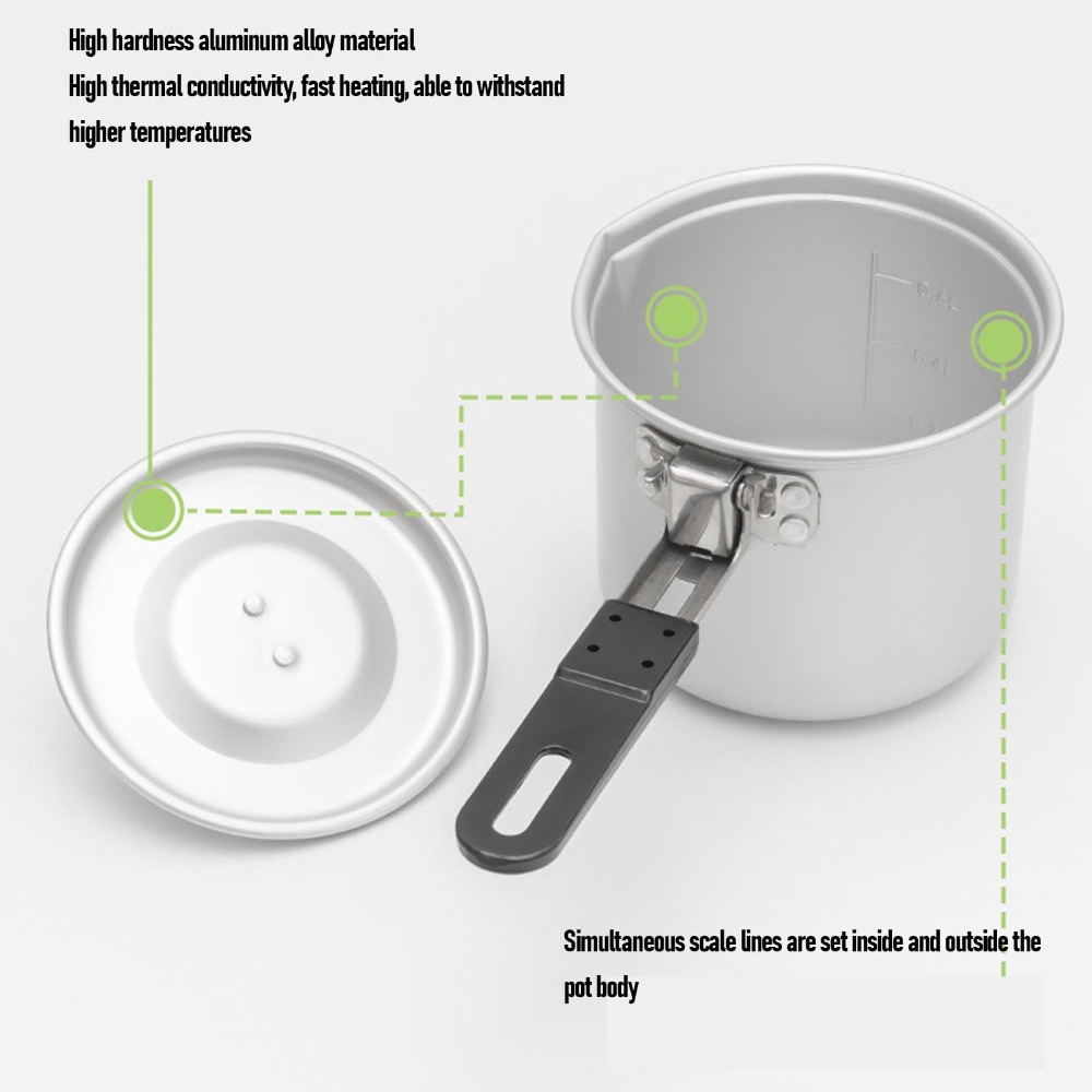 Camping Cooking Pot, 770ml Por - Camping Outdoor Cooking Set incelemesi ve fiyatı