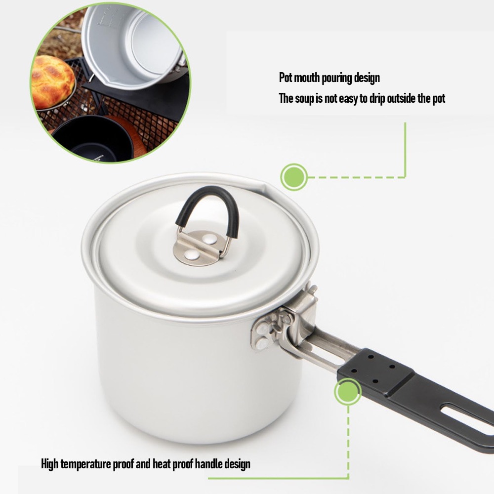 Camping Cooking Pot, 770ml Por - Camping Outdoor Cooking Set incelemesi ve fiyatı