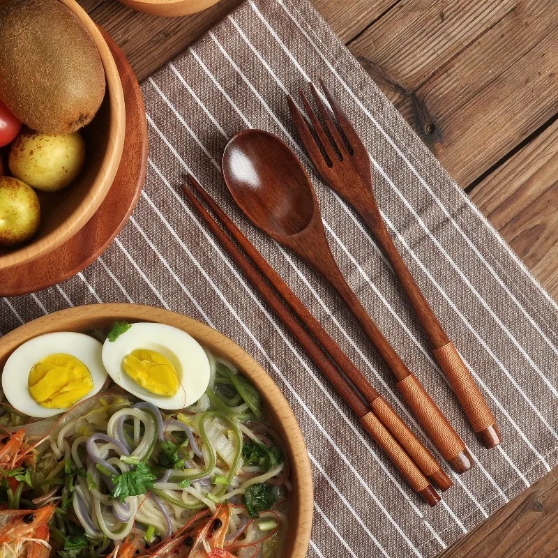 Wooden Dining Set Spoon Chopst - Camping Cooking Dining Set incelemesi ve fiyatı