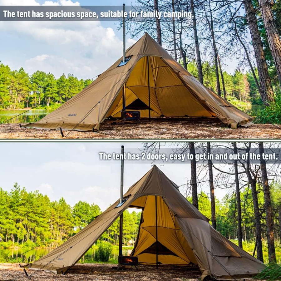 Camping Hot Tent 4-8 Person Ti - Camping Double Cooking Stove incelemesi ve fiyatı