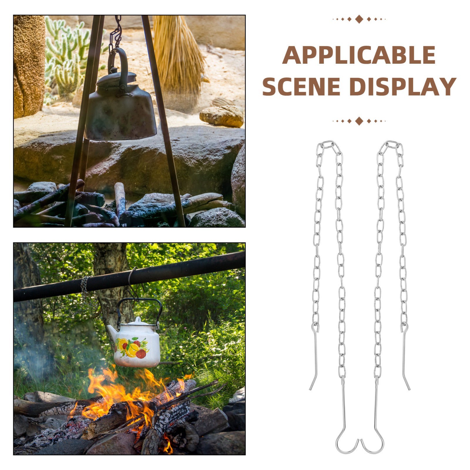 2Pcs Stainless Steel Hanging C - Camping Double Cooking Stove incelemesi ve fiyatı