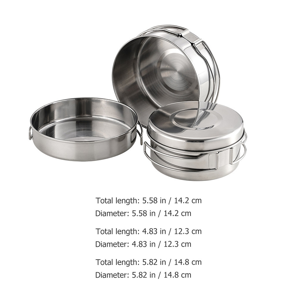 1Set Stainless Steel Camping C - Camping Cooking Set incelemesi ve fiyatı