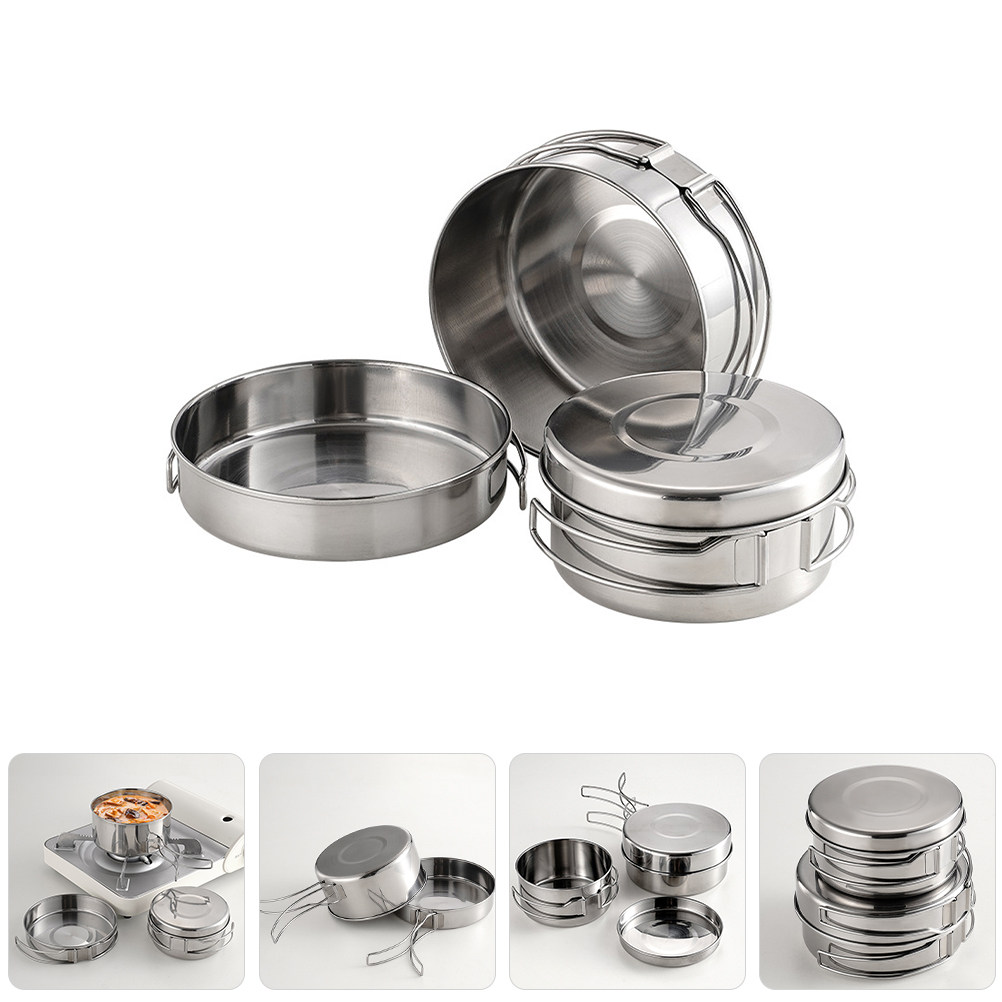 1Set Stainless Steel Camping C - Camping Cooking Set incelemesi ve fiyatı