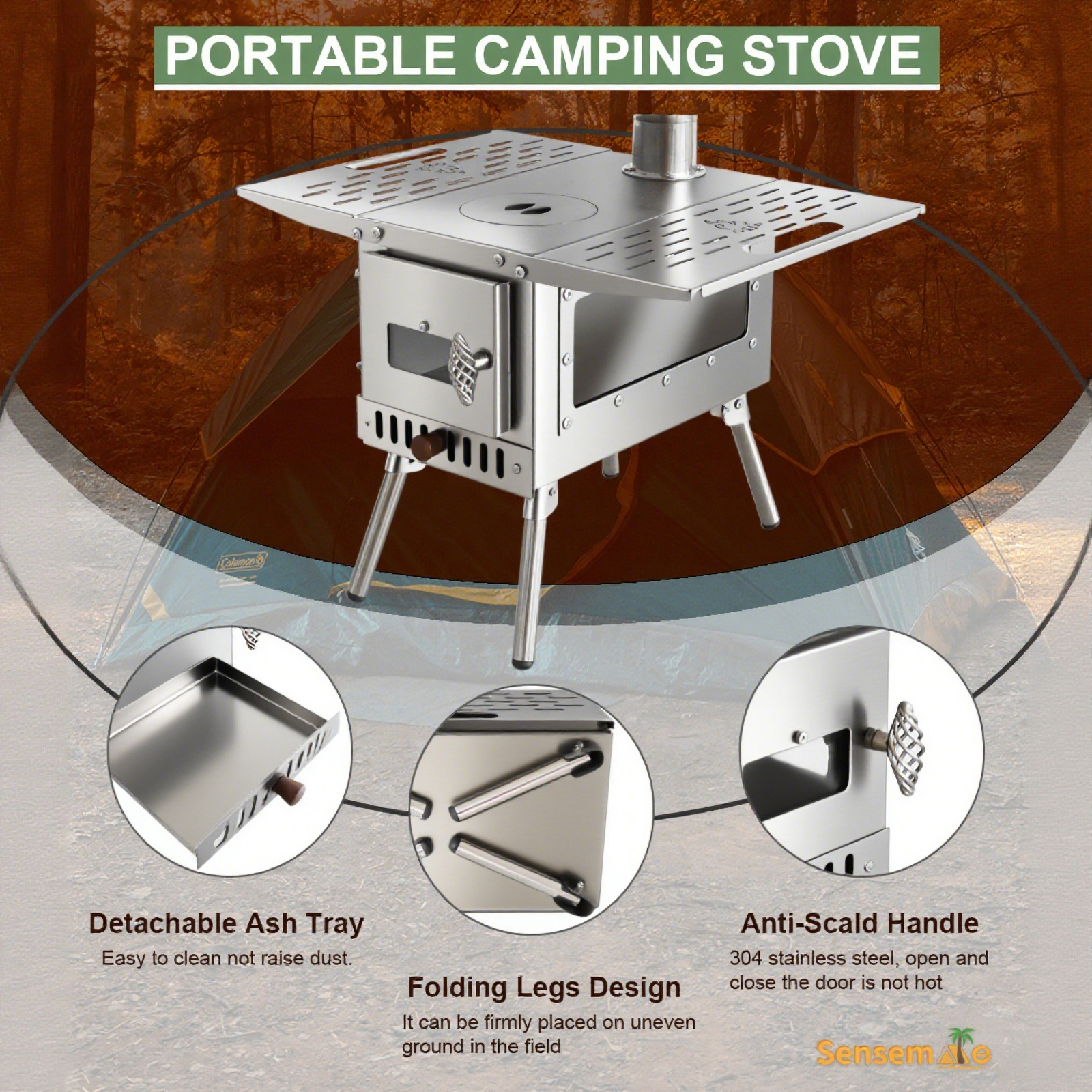 Portable Camping Wood Stove Fo - Camping Double Cooking Stove incelemesi ve fiyatı