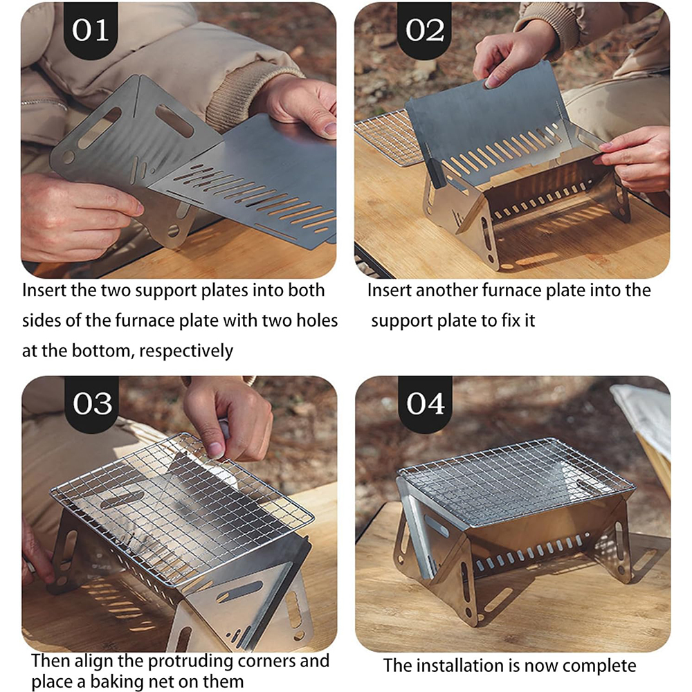 Camping Barbecue Stove with Gr - Camp Grill Portable Folding incelemesi ve fiyatı