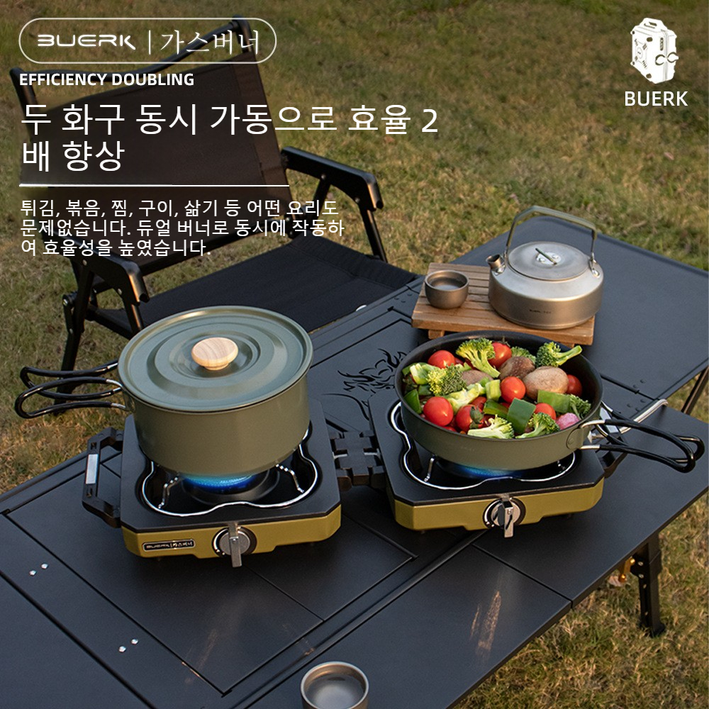 Camping Stove Double Burner Po - Camping Double Cooking Stove incelemesi ve fiyatı