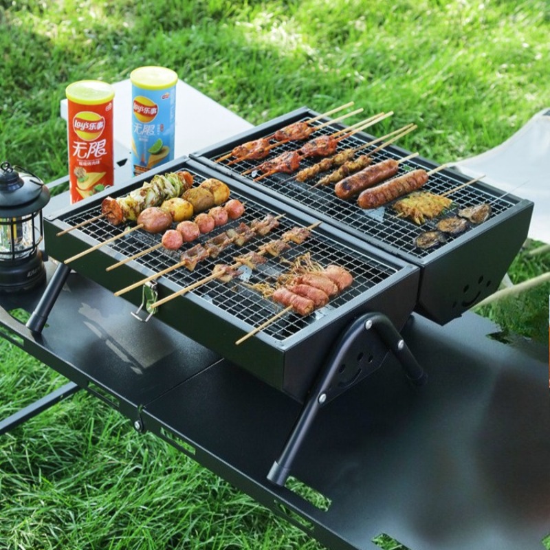 Carbon Steel Barbecue Grill Po - Camping Double Cooking Stove incelemesi ve fiyatı