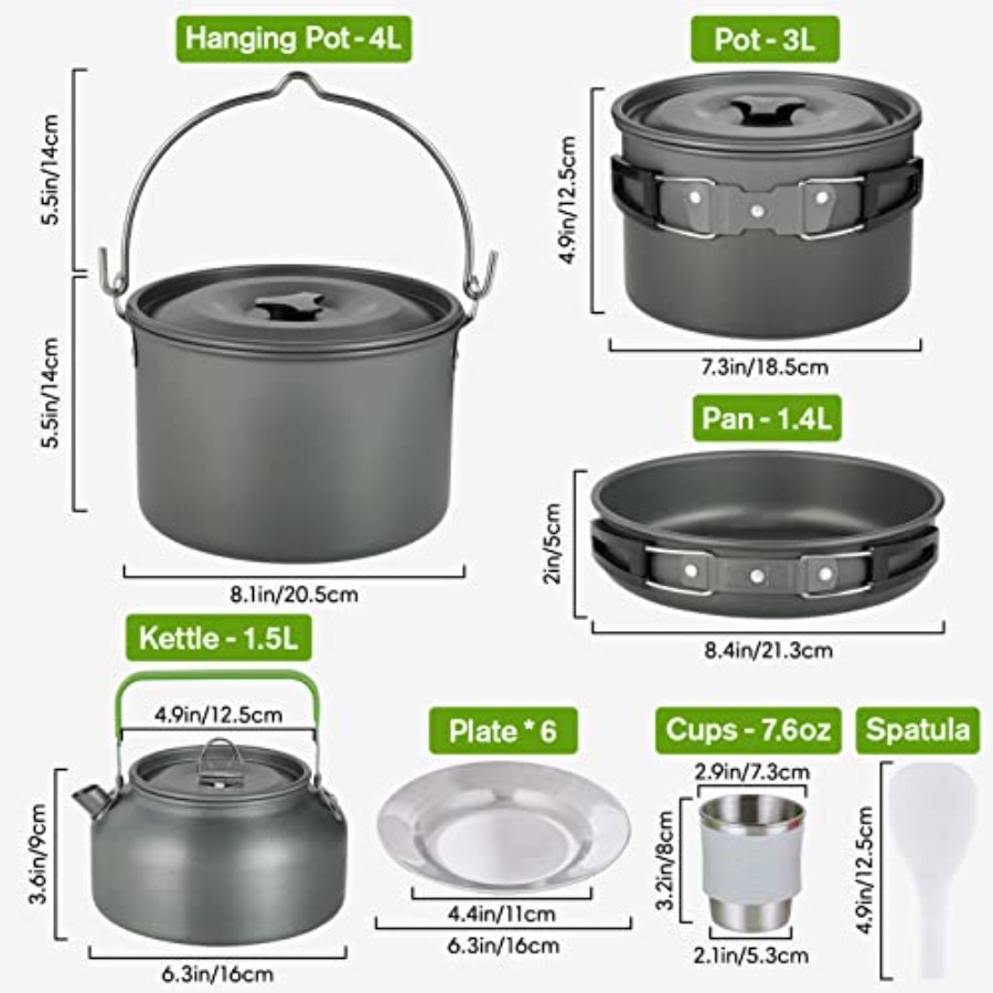 MEETSUN Camping Cookware Set - - Camping Cooking Set incelemesi ve fiyatı