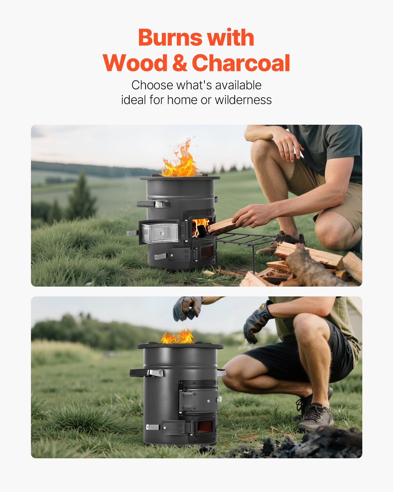 Outdoor Portable Rocket Stove  - Camping Double Cooking Stove incelemesi ve fiyatı