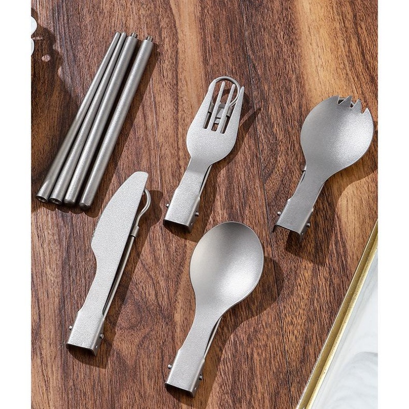 Titanium Foldable Utensil Set  - Camping Cooking And Cutlery Set incelemesi ve fiyatı