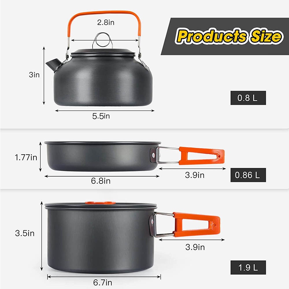 Outdoor camping cooking set al - Camping Cooking Materials incelemesi ve fiyatı