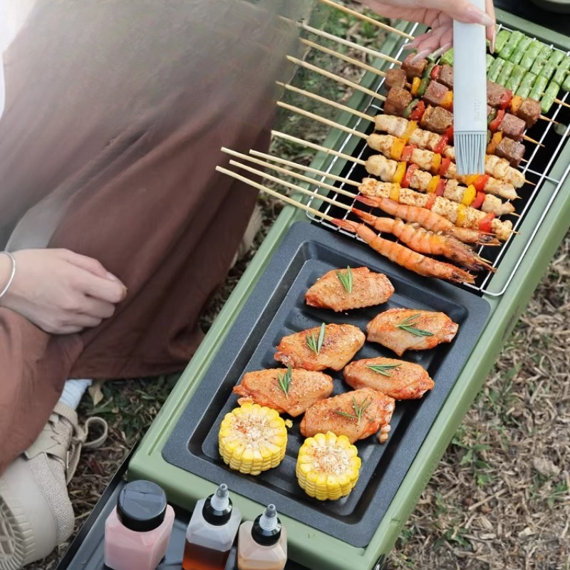 1 Set Outdoor BBQ Grill Foldin - Camp Grill Portable Folding incelemesi ve fiyatı