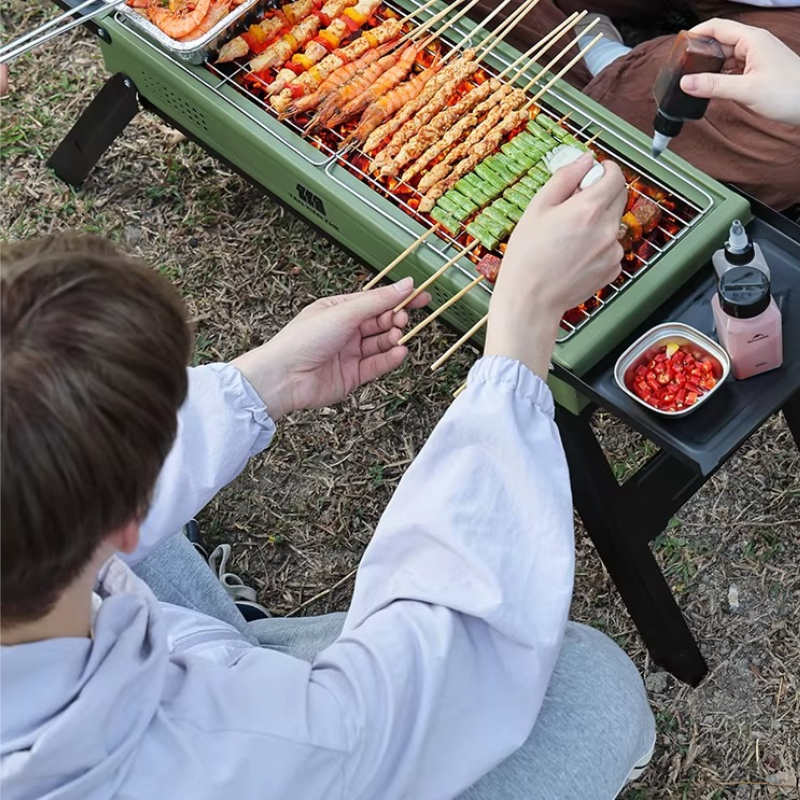 1 Set Outdoor BBQ Grill Foldin - Camp Grill Portable Folding incelemesi ve fiyatı