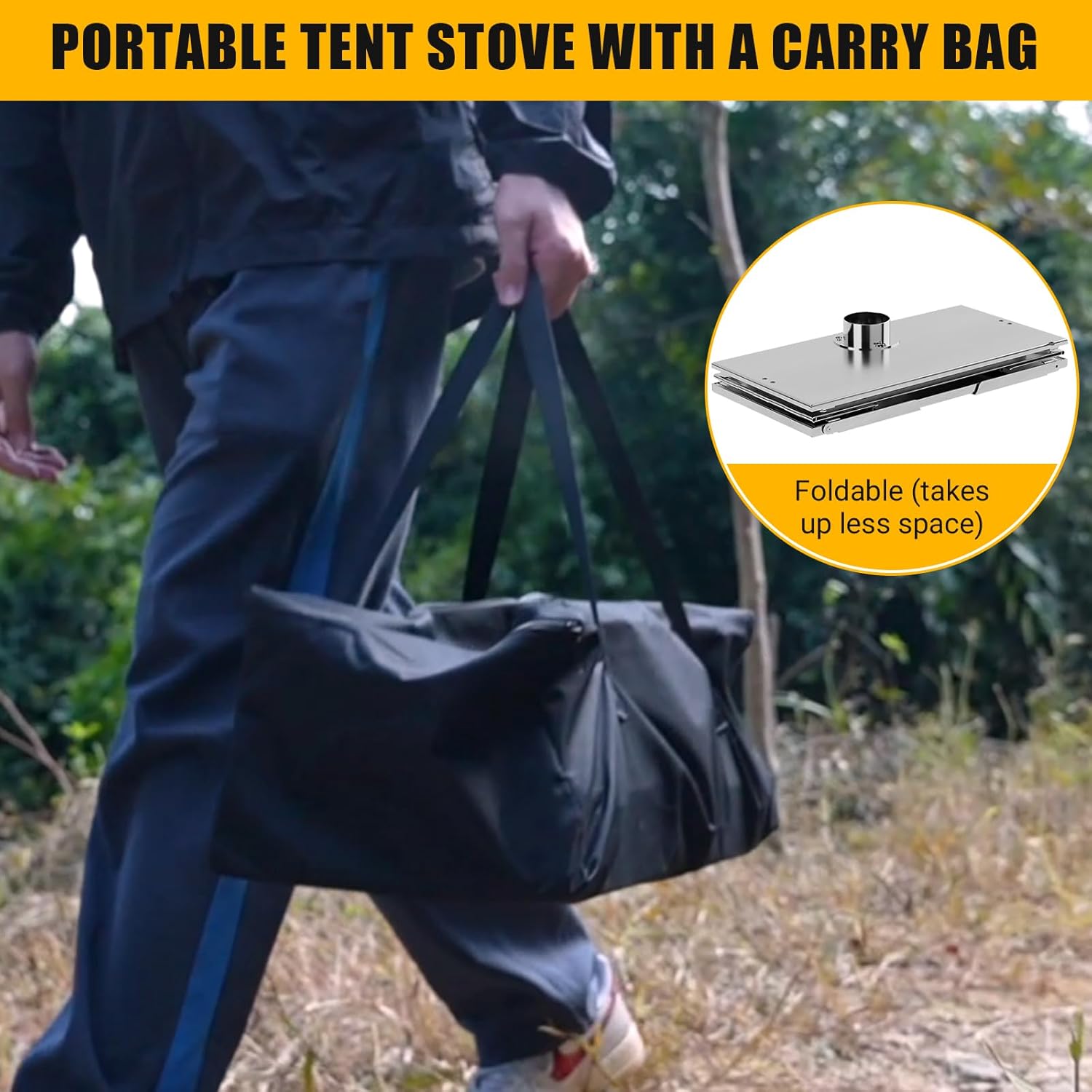 Hot Tent Stove, Wood Burning S - Camping Cooking Portable incelemesi ve fiyatı