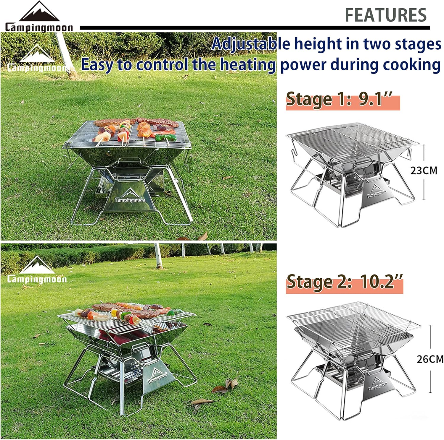 Portable Campfire BBQ Grill 14 - Camping Cooking Portable incelemesi ve fiyatı