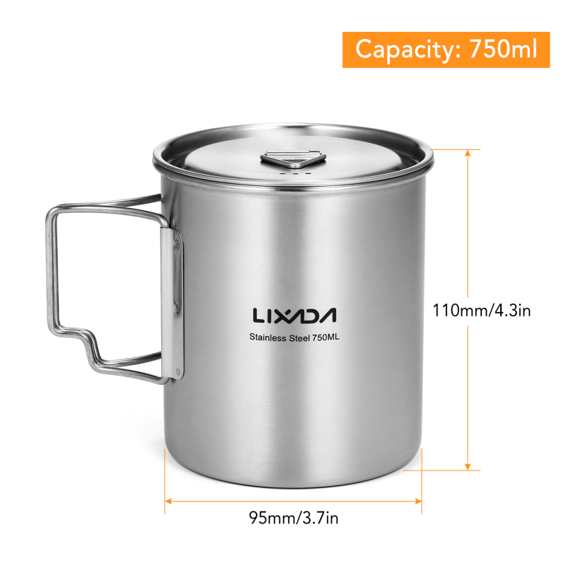 Lixada 750ml Cup Outdoor Stain - Camping Cooking And Cutlery Set incelemesi ve fiyatı