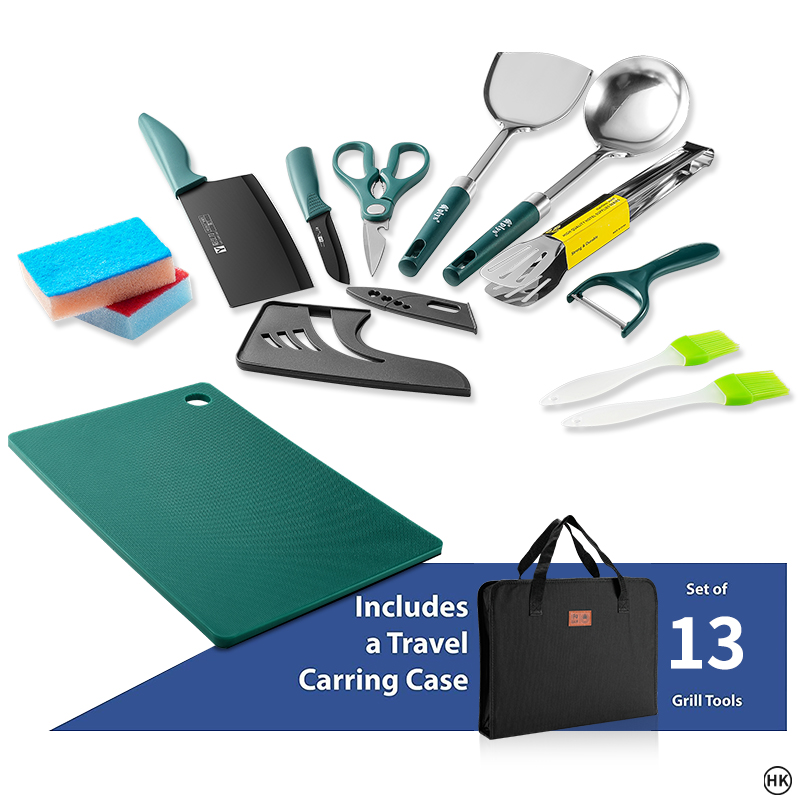 13PCS Camping cooking set, cam - Camping Cooking Accessories Set incelemesi ve fiyatı