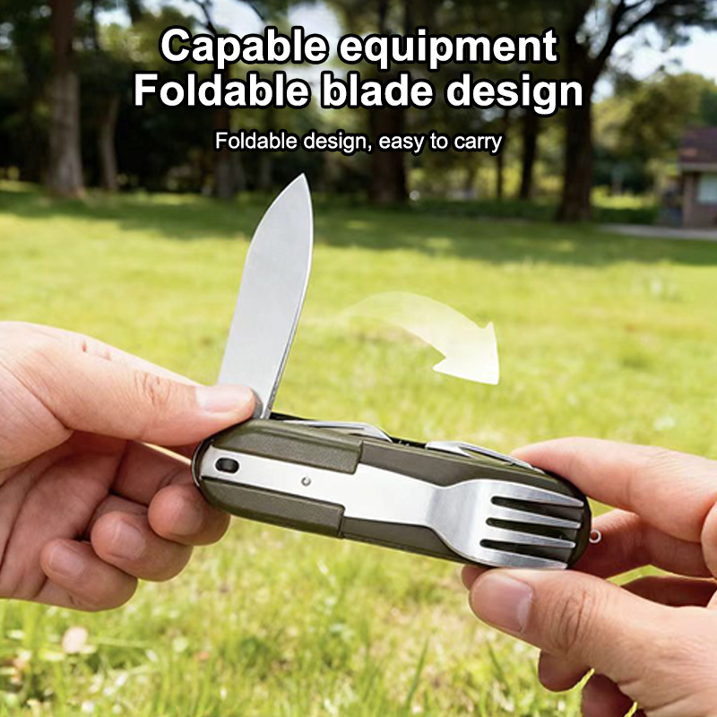 New Stainless Steel 7 In 1 Cam - Camping Cooking And Cutlery Set incelemesi ve fiyatı