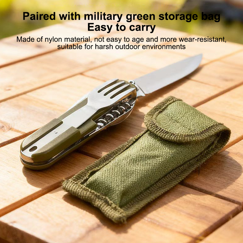 New Stainless Steel 7 In 1 Cam - Camping Cooking And Cutlery Set incelemesi ve fiyatı