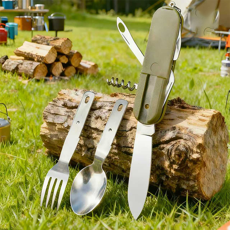 New Stainless Steel 7 In 1 Cam - Camping Cooking And Cutlery Set incelemesi ve fiyatı