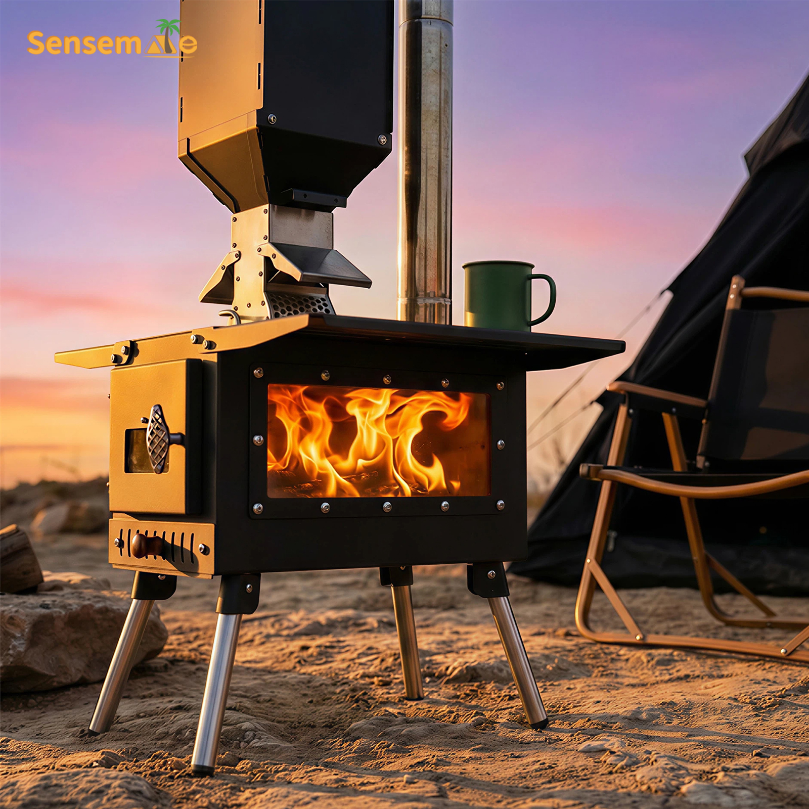 Pellet Stove Camping Stainless - Camp Grill Portable Folding incelemesi ve fiyatı