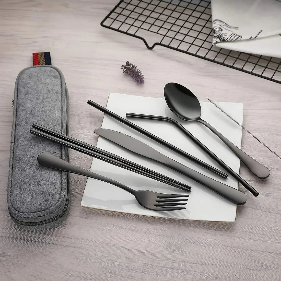 8Pcs/set Tableware Reusable Tr - Camping Cooking And Cutlery Set incelemesi ve fiyatı
