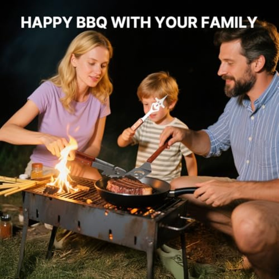 7 in 1 Stainless Steel BBQ Acc - Camping Cooking Set incelemesi ve fiyatı
