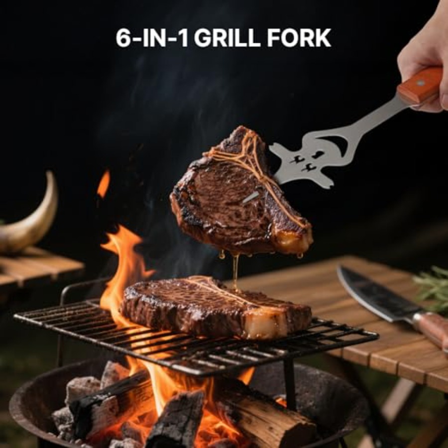 7 in 1 Stainless Steel BBQ Acc - Camping Cooking Set incelemesi ve fiyatı
