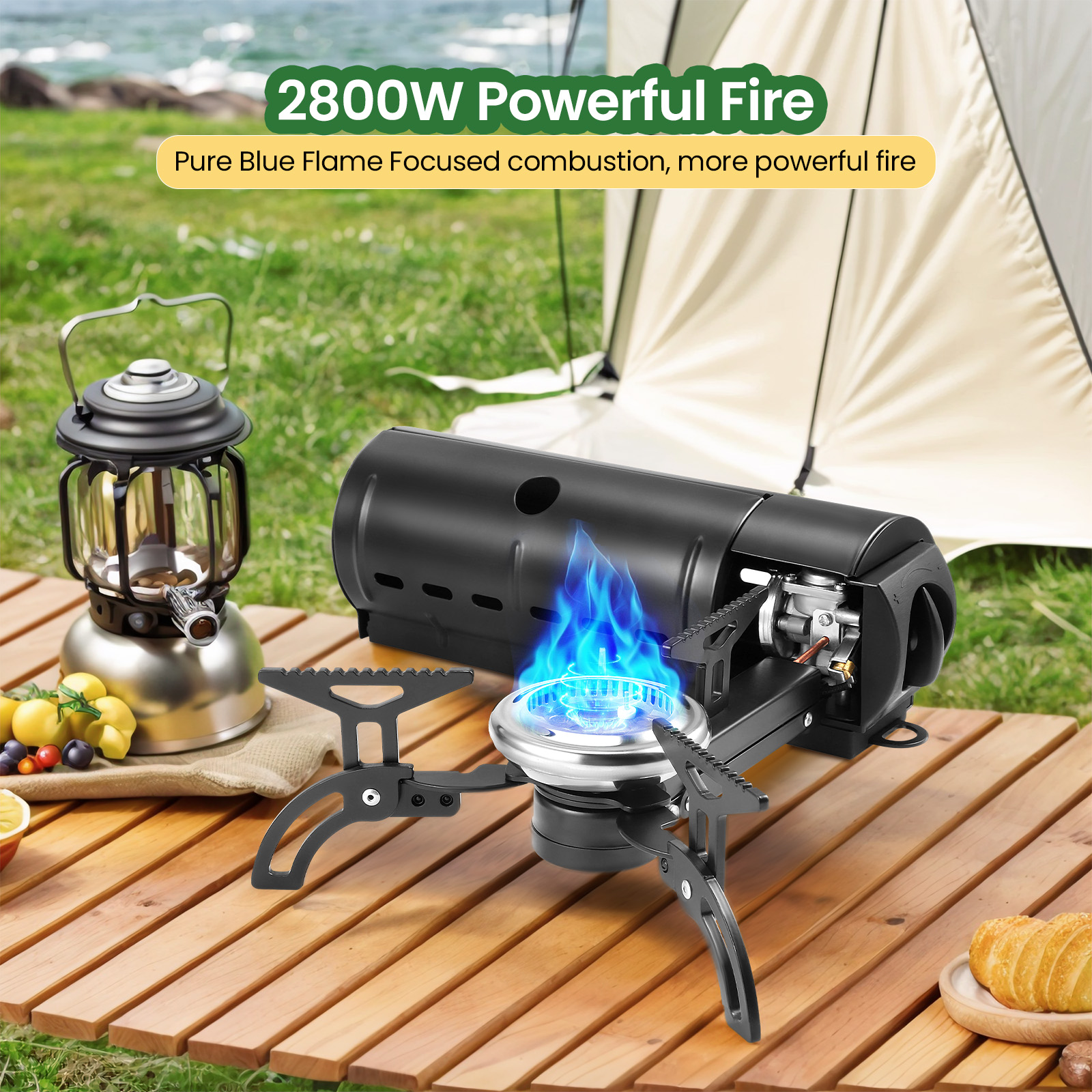 2800W Portable Folding Stove C - Camping Cooking Gas Stove Portable Tool incelemesi ve fiyatı