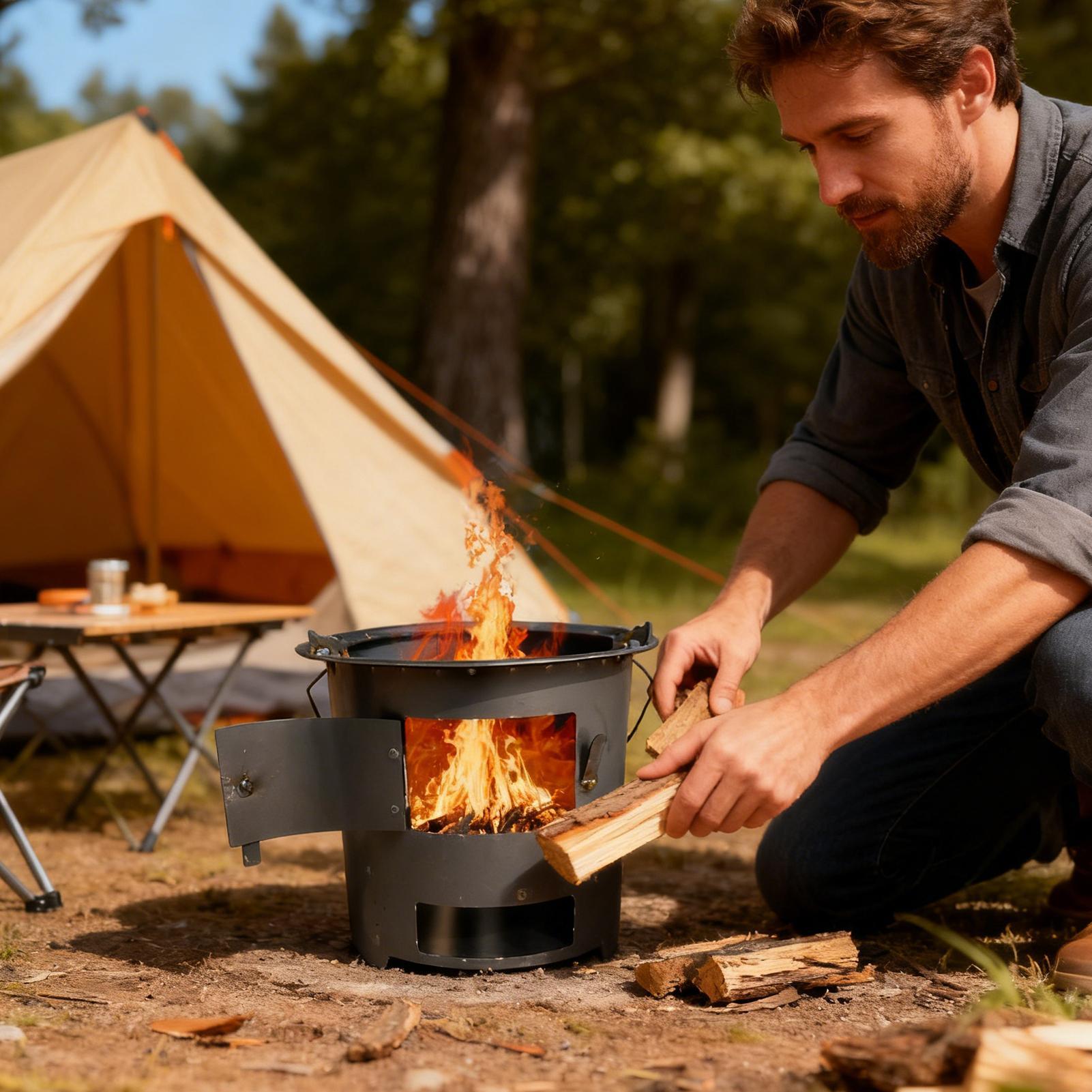 Rocket Stove Camping Portable  - Camping Cooking Gas Stove Portable Tool incelemesi ve fiyatı