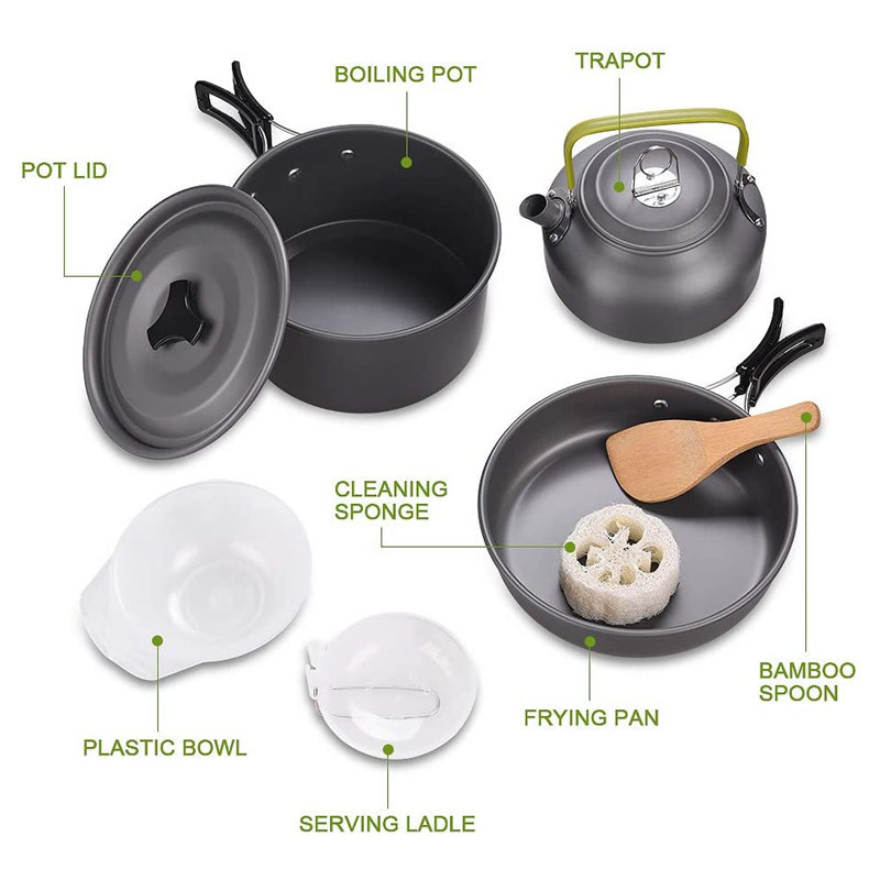 Outdoor Camping Cookware Kit A - Camping Cooking Kit Box incelemesi ve fiyatı