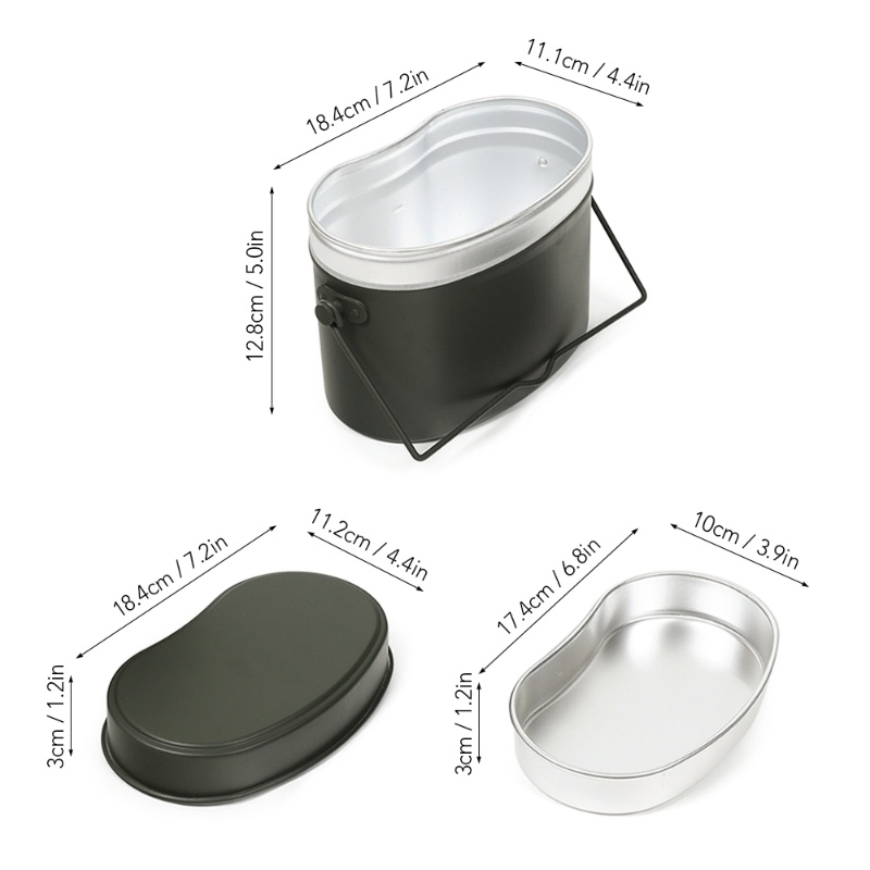 1.5L Outdoor Military Canteen  - Camping Cooking Kit Box incelemesi ve fiyatı